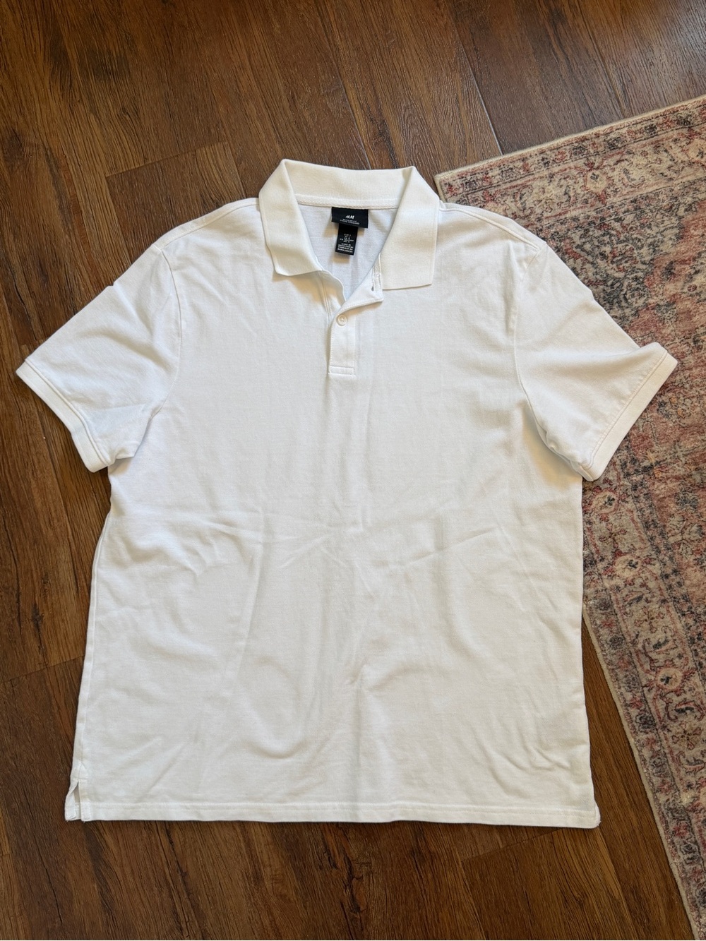 White Men's Polo Shirt by H&M